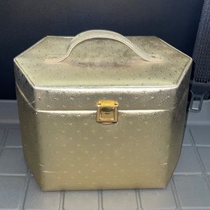 Gold jewlery box with mirror